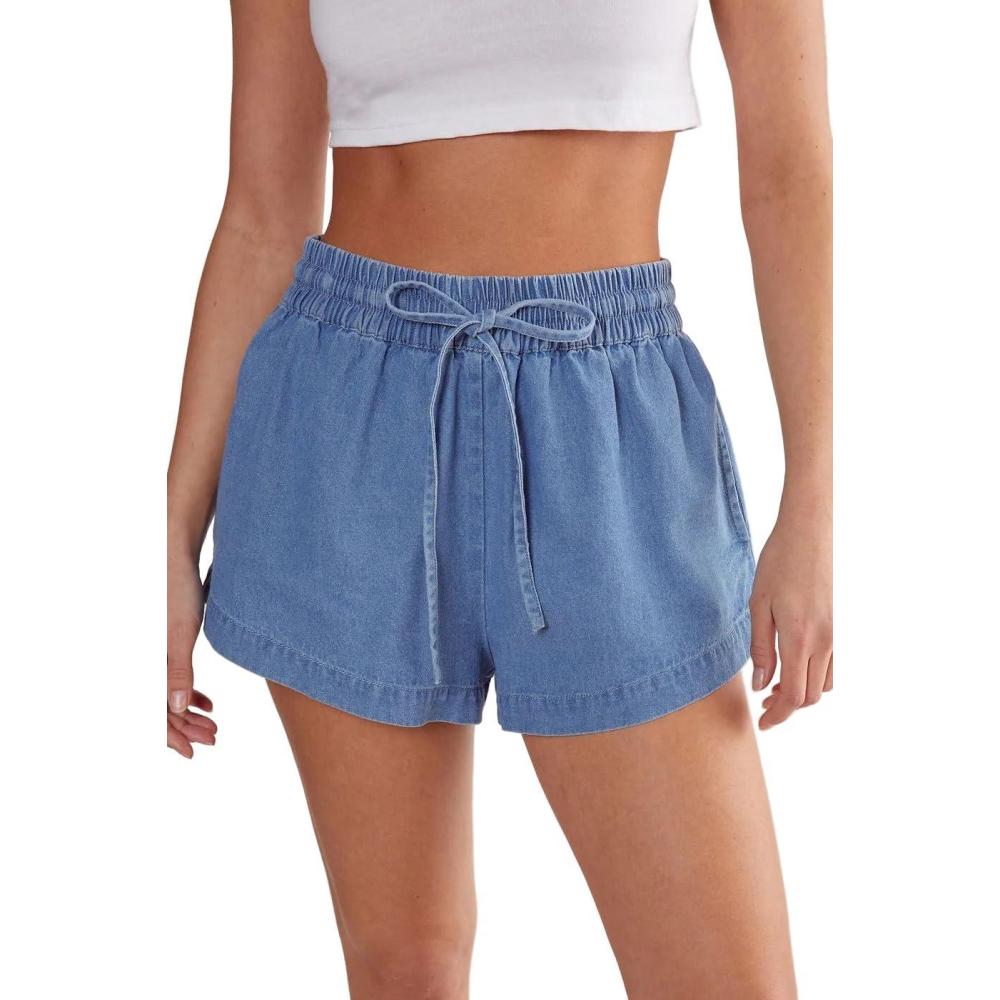 imageWomens Chambray Pull on ShortPale Wash