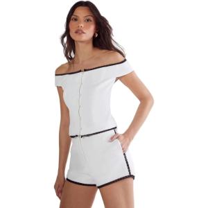 Lace Trim Tailored Short(Ivory)