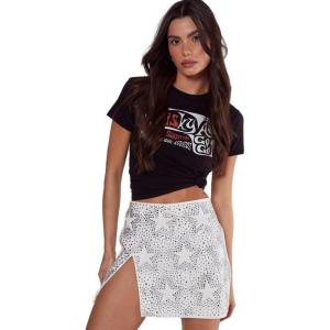 Star Diamante Detail Skirt(Ivory)