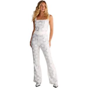 Star Diamante Tailored Flare(Ivory)