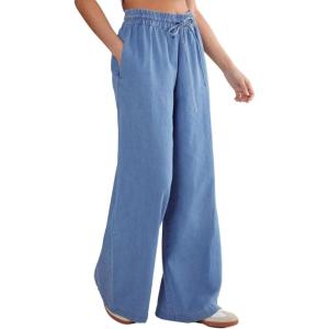 Women’s Chambray Pull on Pants(Pale Wash)