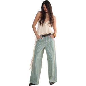 Nasty Gal Women’s Frayed Hem Straight Leg Denim Jeans(Vintage Wash)