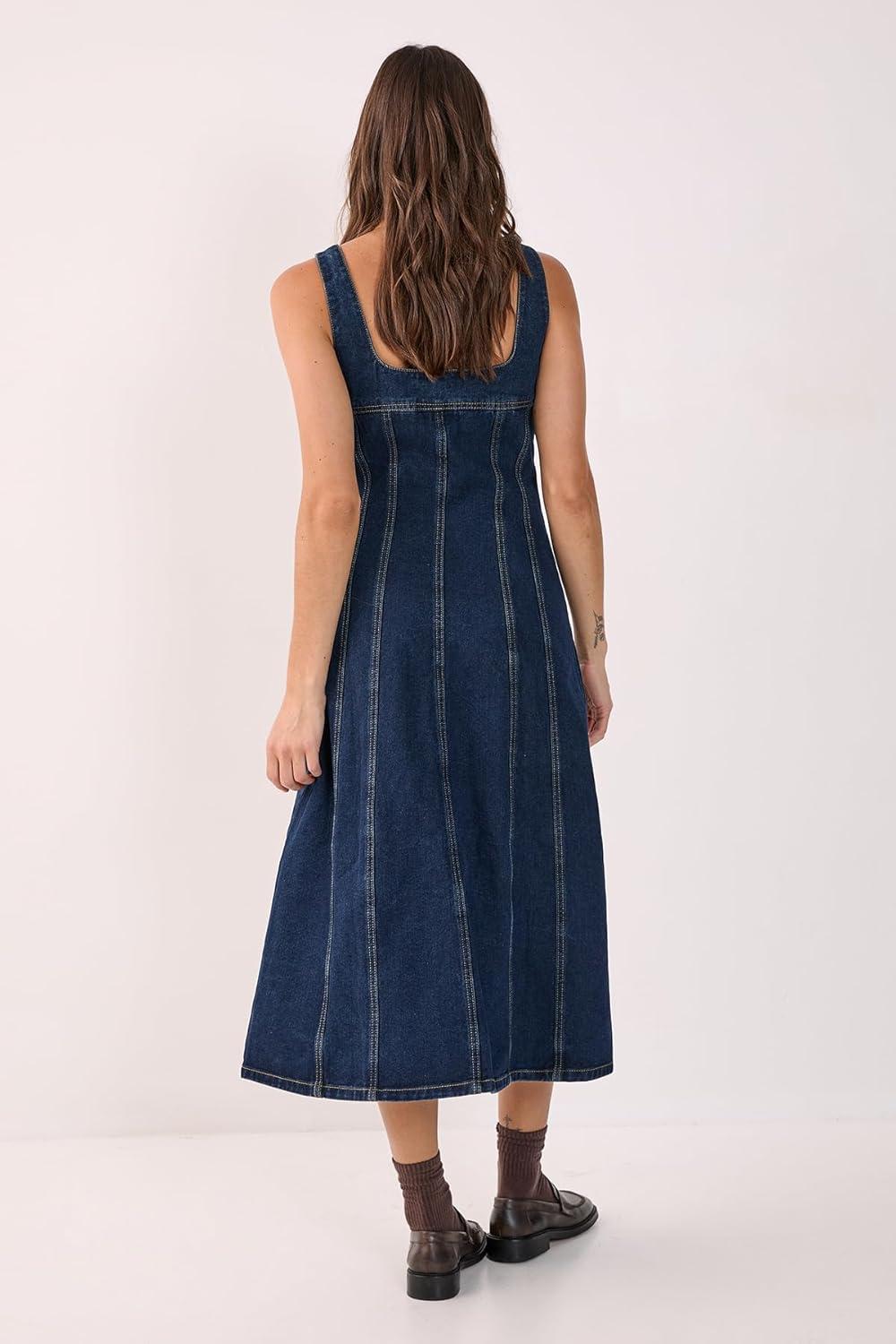 imageNasty Gal Denim Button Through Midi Dress