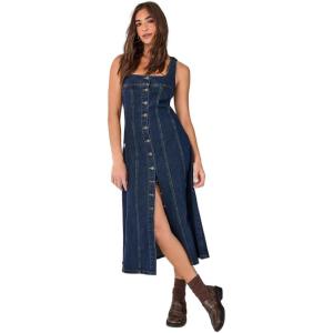 Nasty Gal Denim Button Through Midi Dress