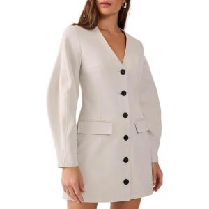 Nasty Gal Tailored Cocoon Sleeve Button Through Mini Blazer Dress