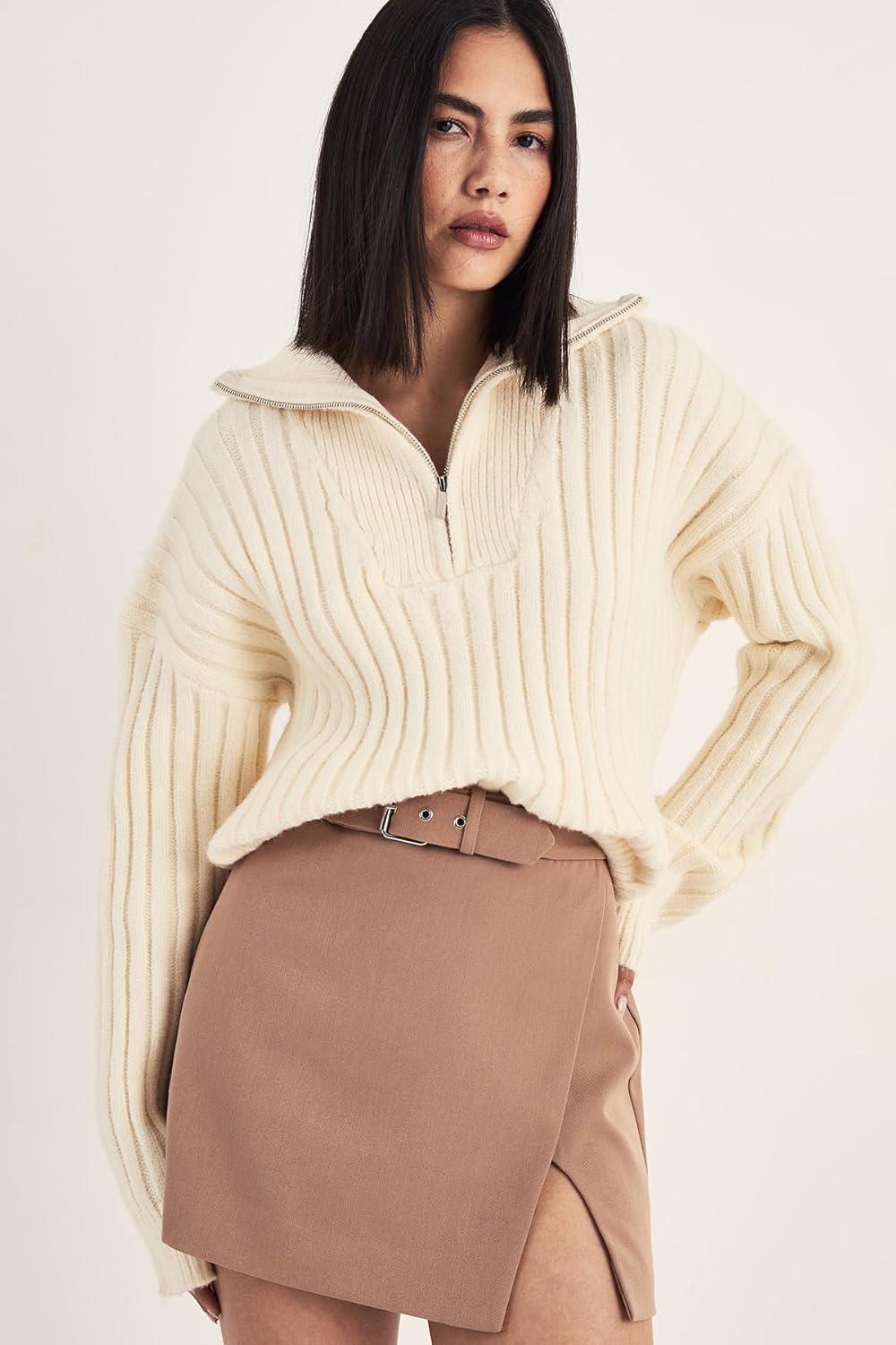 image:imageNasty Gal Belted Split Mini SkirtTaupe