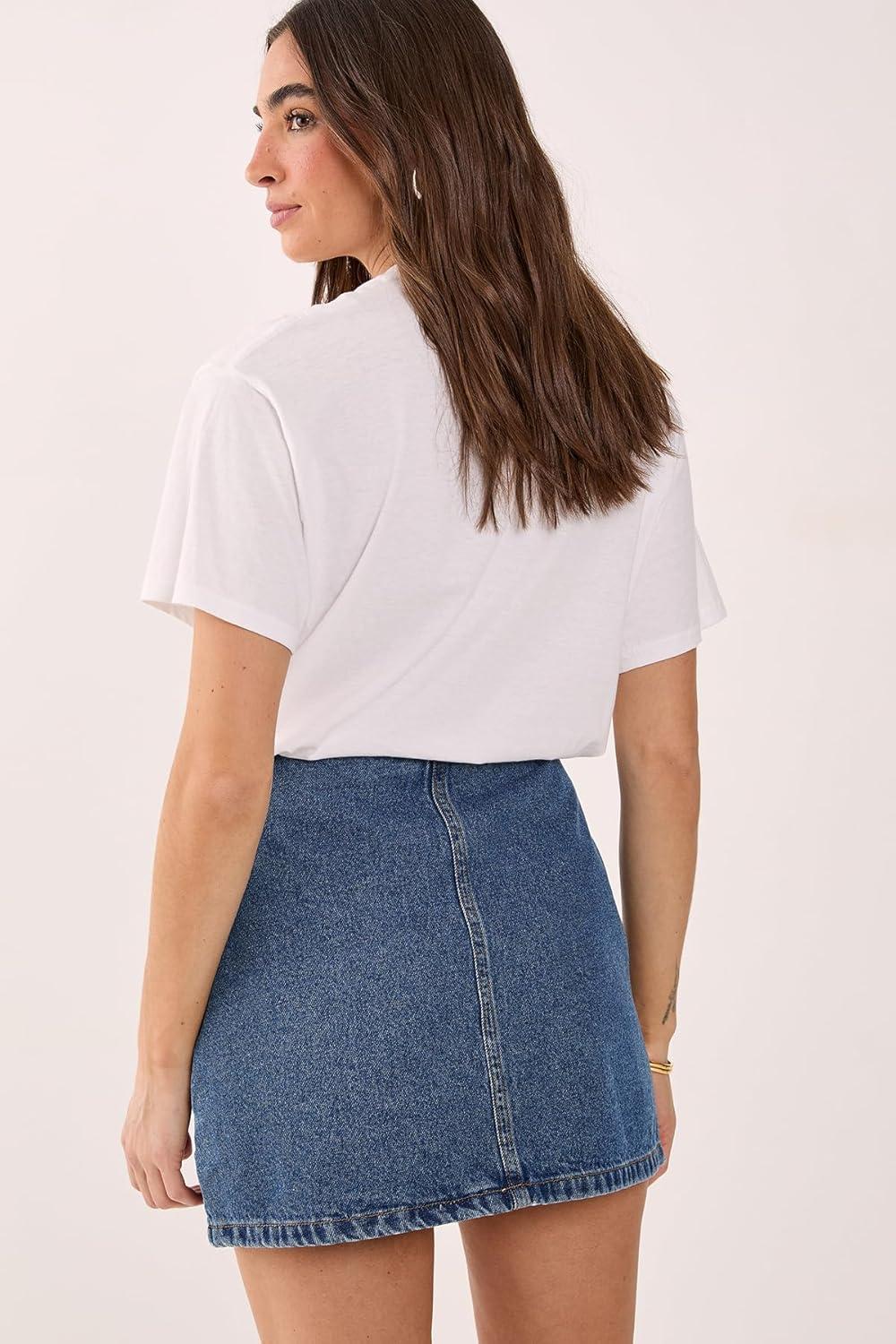 image:imageNasty Gal Pocket Front Denim Mini Skirt