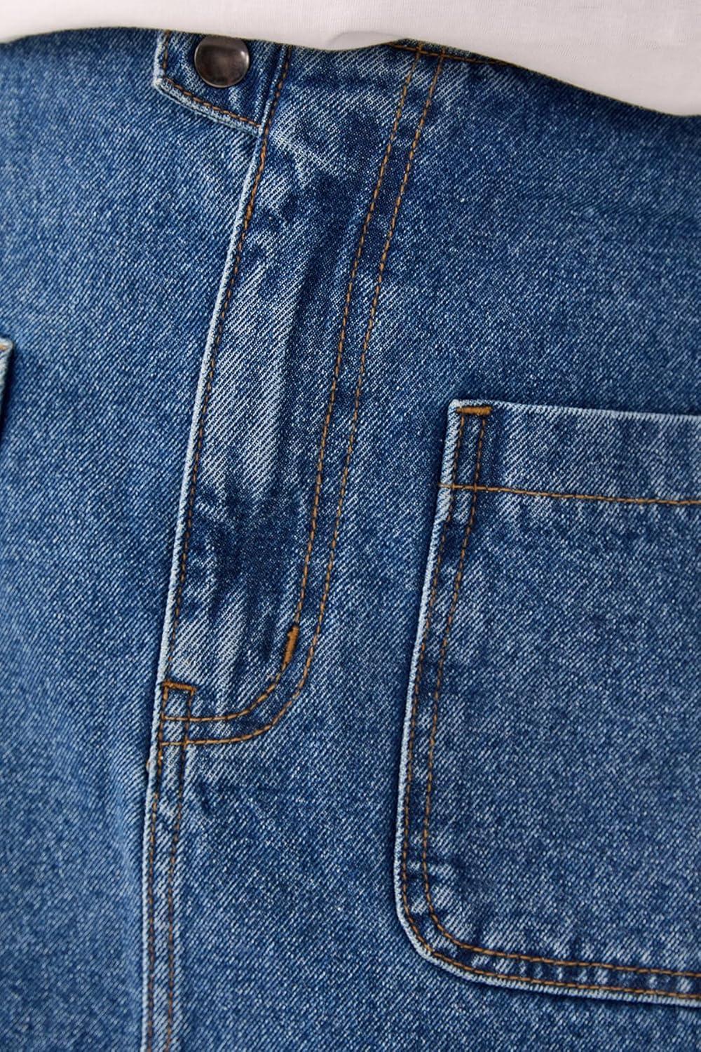 image:imageNasty Gal Pocket Front Denim Mini Skirt