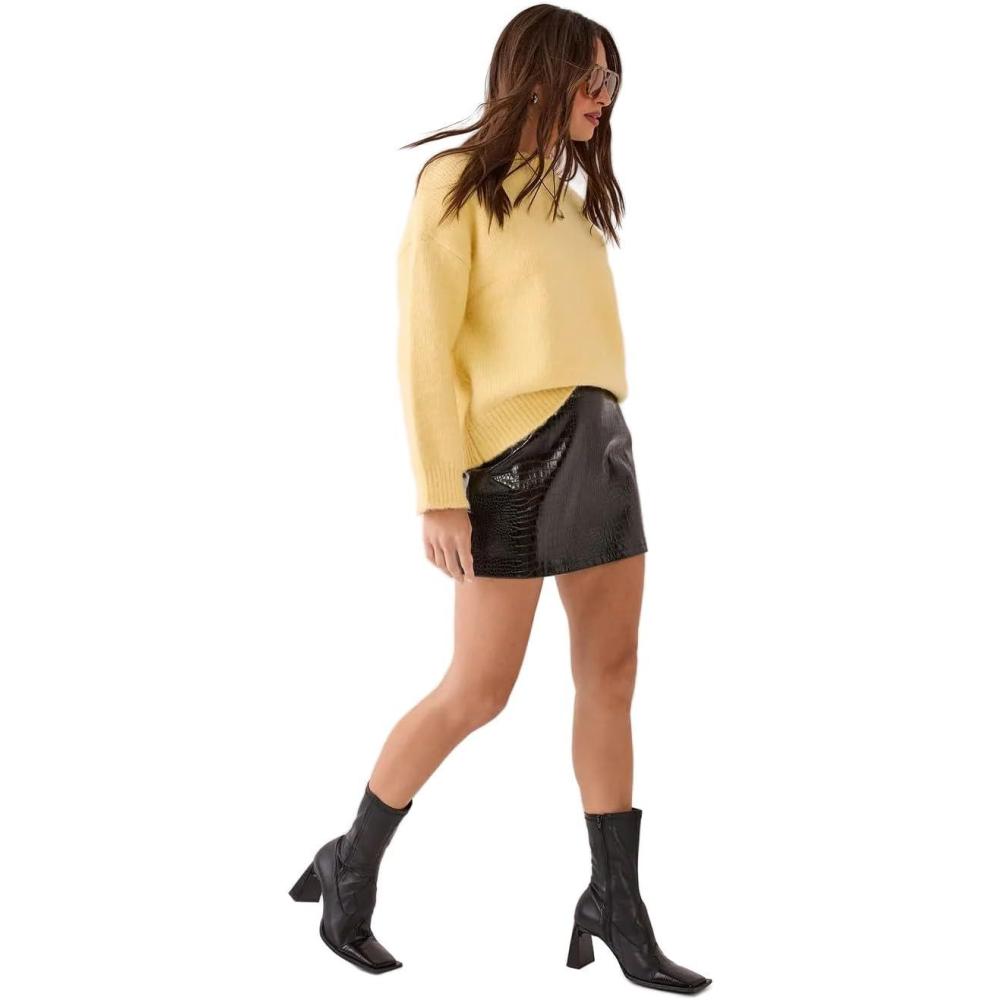 image:imageNasty Gal Croc Vinyl Faux Leather Mini Skirt