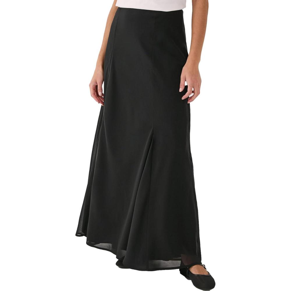 image:imageNasty Gal Godet Floaty Maxi SkirtBlack