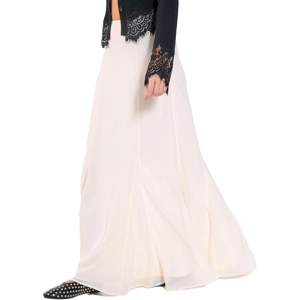 image:imageNasty Gal Godet Floaty Maxi SkirtCream