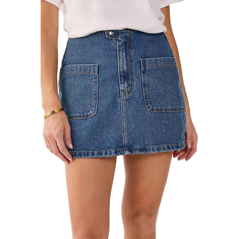 image:imageNasty Gal Pocket Front Denim Mini Skirt