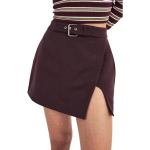 Nasty Gal Belted Split Mini Skirt(Chocolate)