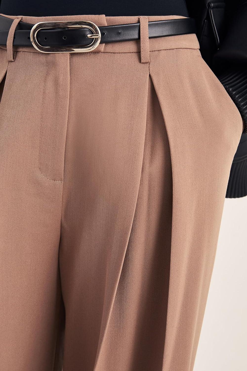 image:imageNasty Gal Mens Double Pleated Wide Leg Tailored PantsTaupe