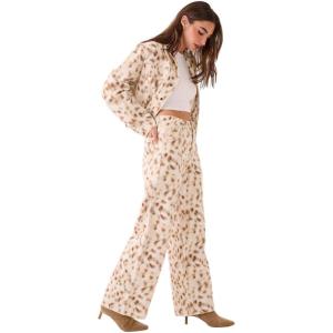 Nasty Gal Deer Print Denim Barrel Leg Jean