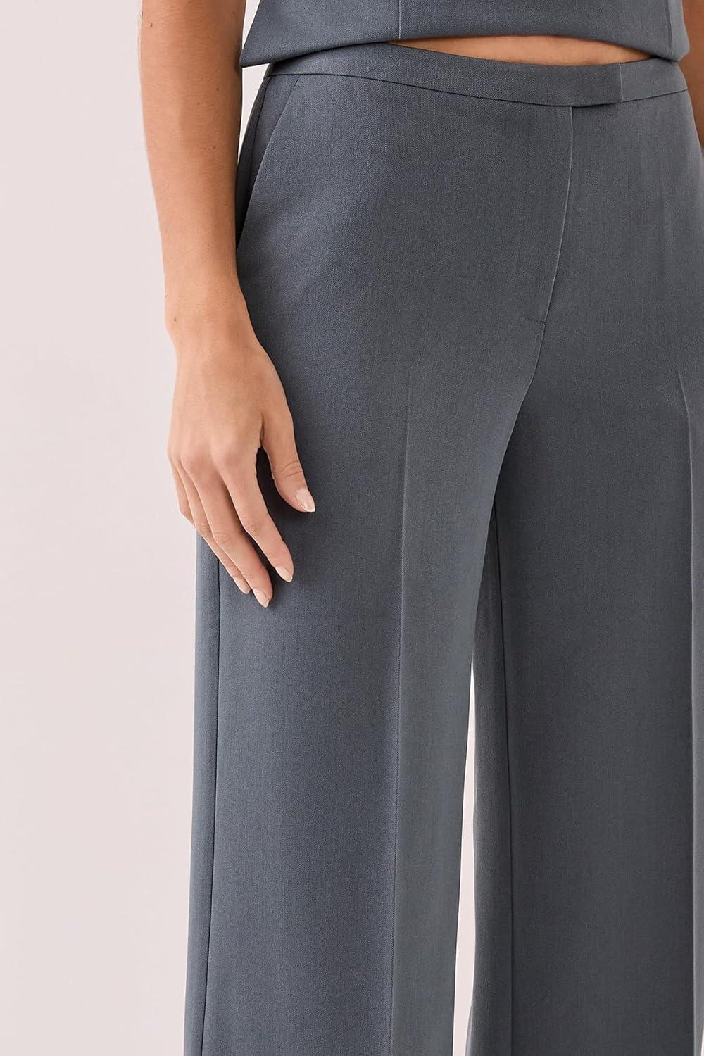 image:imageNasty Gal Straight Leg Buckle Detail Tailored Pants