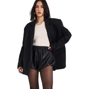 Nasty Gal Faux Leather Bubble Hem Shorts